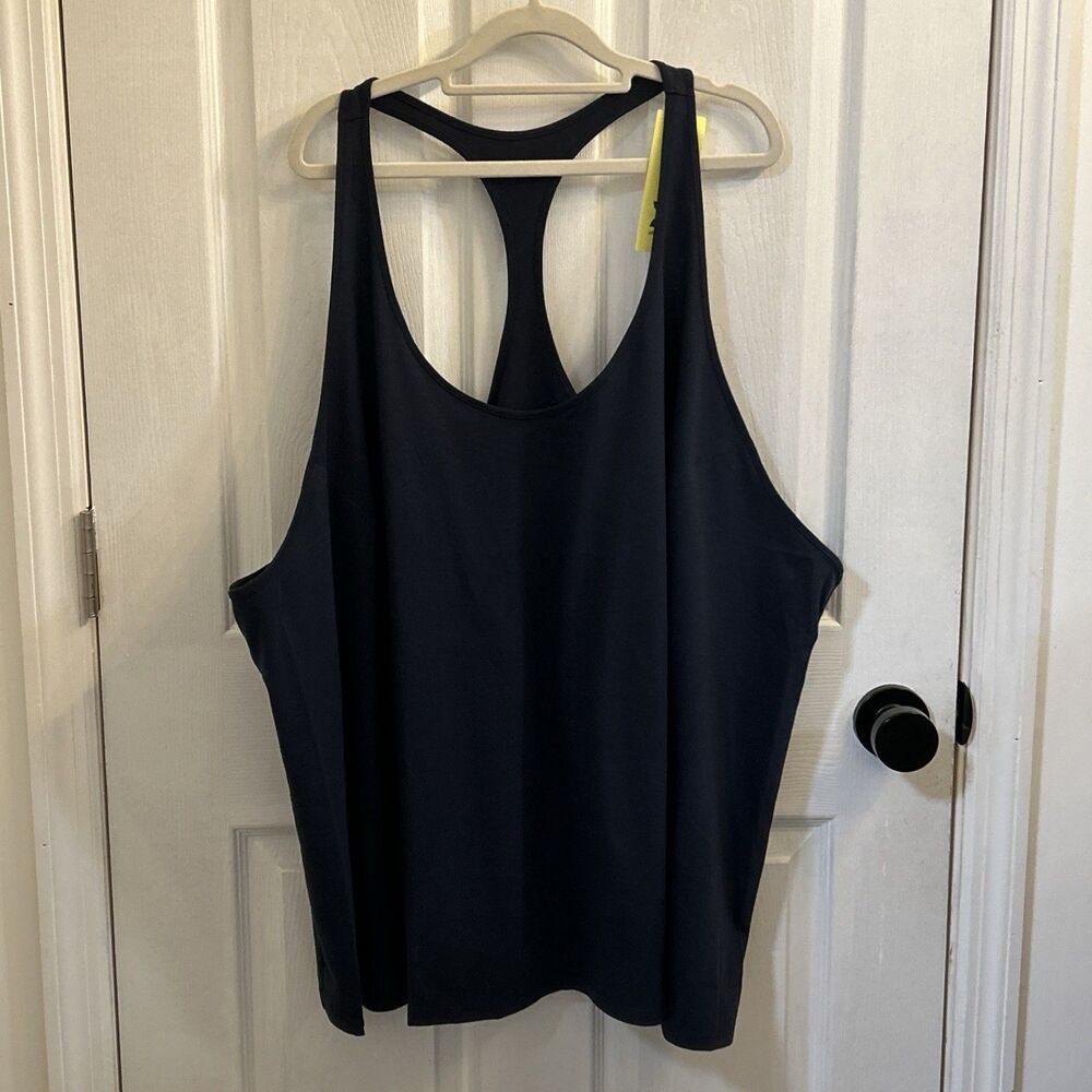 NWT All in Motion Womens Sleeveless Tank top, Navy Blue, Size 4X
